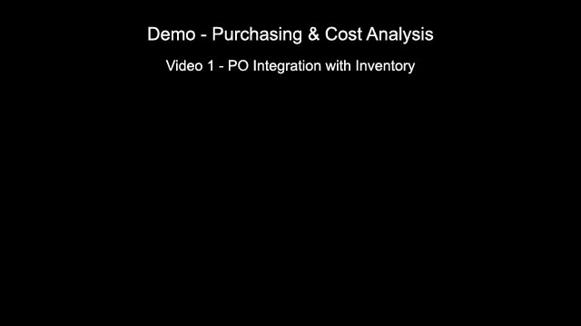 PO Integration with Inventory